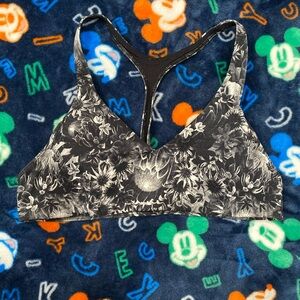 lululemon athletica Black & White Floral Racerback Sports Bra